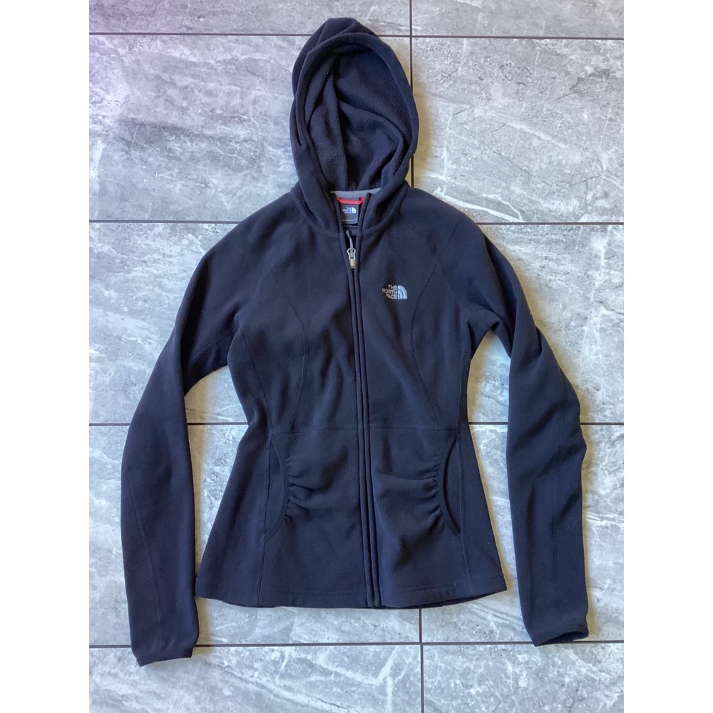The North Face Womens Black Full Zip Fleece Hoodie Jacket XS XS/TP